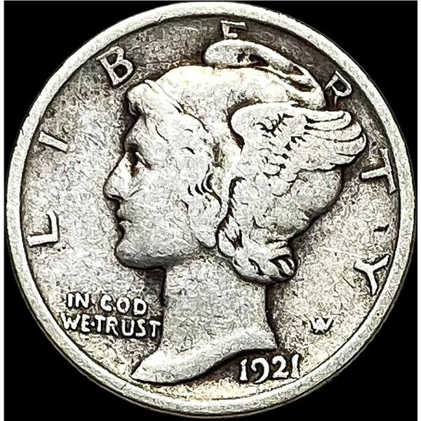 1921 Silver Mercury Dime LIGHTLY CIRCULATED