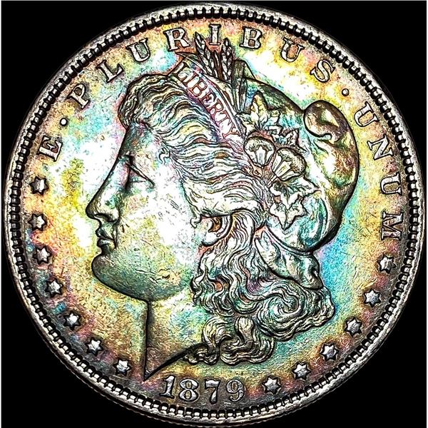 1879 Toned Silver Morgan Dollar UNC