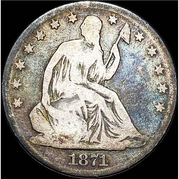 1871 Seated Liberty Half Dollar NICELY CIRCULATED
