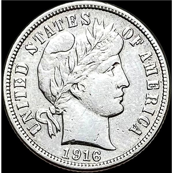 1916-S Silver Barber Dime CLOSELY UNCIRCULATED