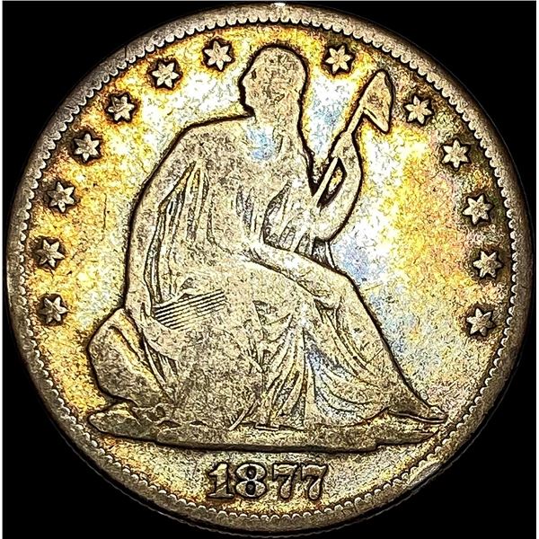 1877 Seated Liberty Half Dollar NICELY CIRCULATED