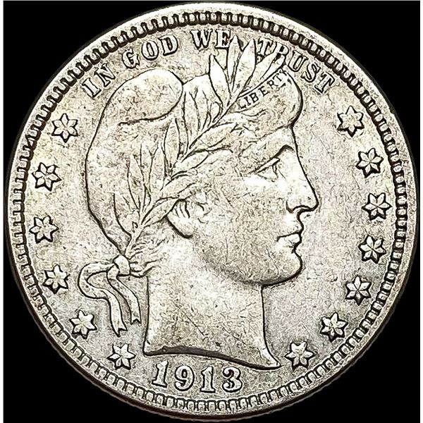 1913 Barber Silver Quarter NEARLY UNCIRCULATED