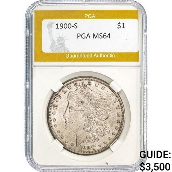 1900-S Morgan Silver Dollar PGA MS64