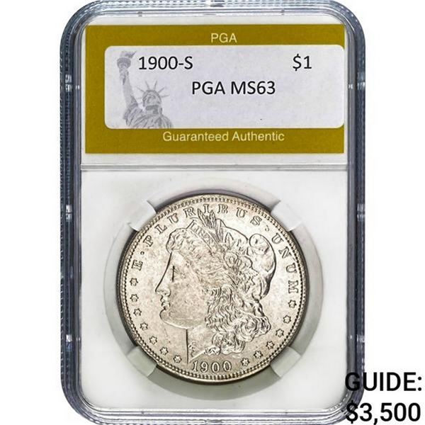 1900-S Morgan Silver Dollar PGA MS63