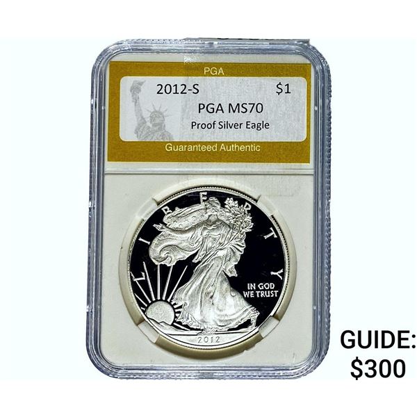 2012-S $1 Silver Eagle PGA MS70