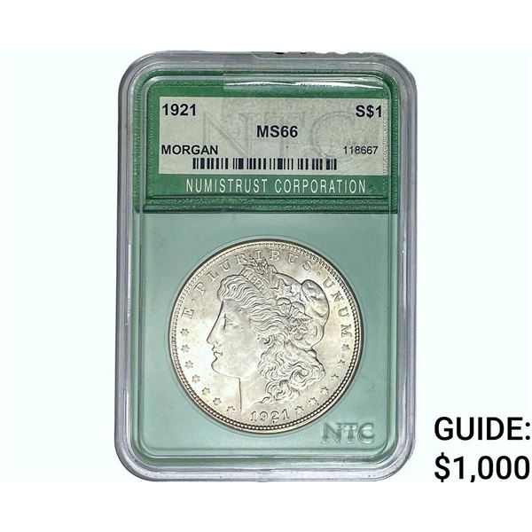 1921 Morgan Silver Dollar NTC MS66