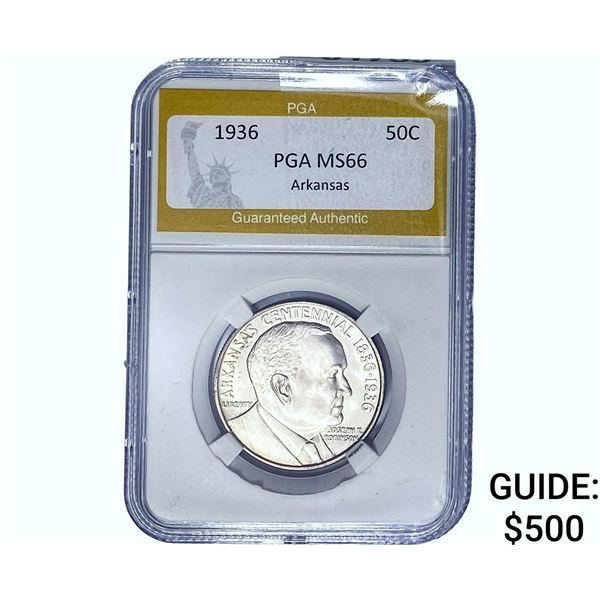 1936 Arkansas Half Dollar PGA MS66