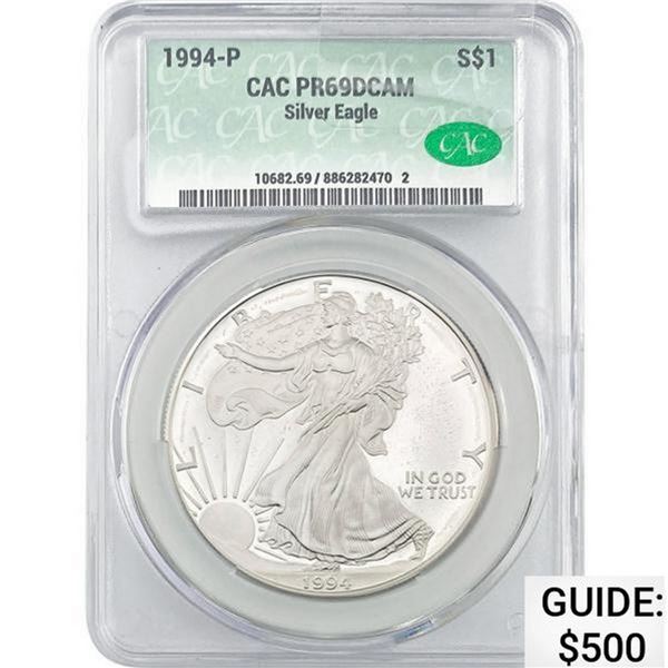 1994-P CAC Silver Eagle CAC PR69