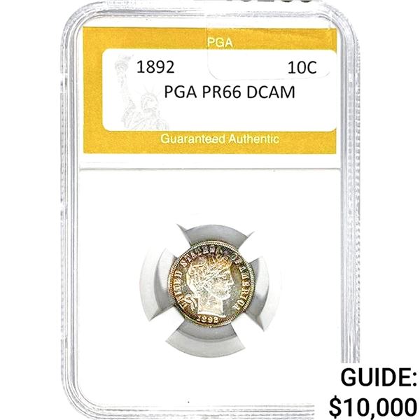1892 Barber Dime PGA PR66 DCAM