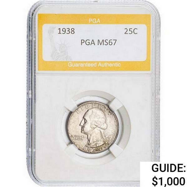 1938 Washington Silver Quarter PGA MS67