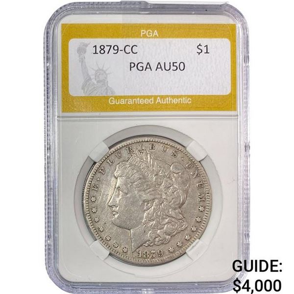 1879-CC Morgan Silver Dollar PGA AU50