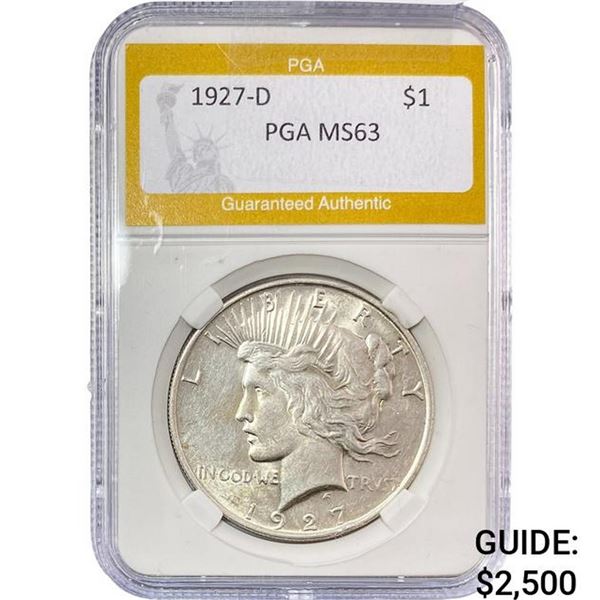 1927-D Silver Peace Dollar PGA MS63