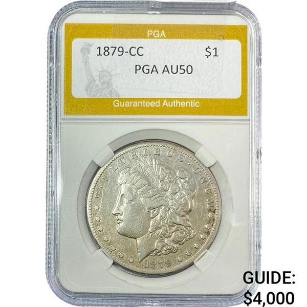1879-CC Morgan Silver Dollar PGA AU50