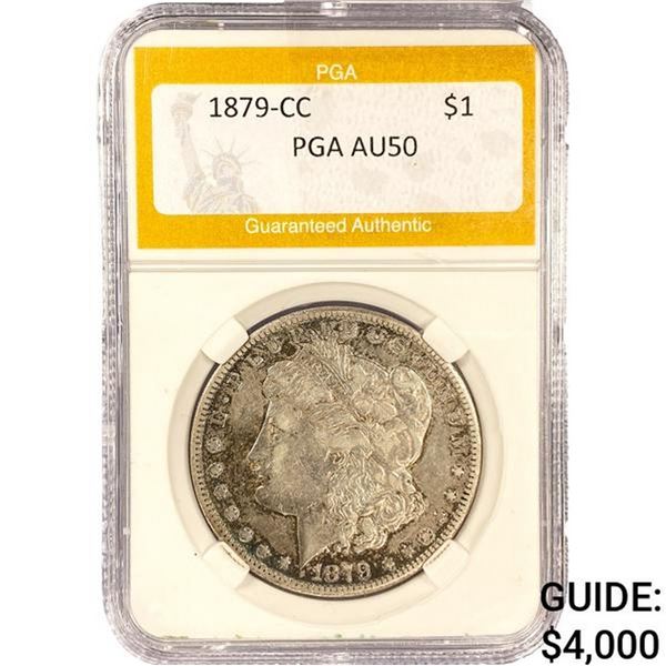 1879-CC Morgan Silver Dollar PGA AU50