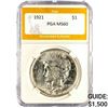 Image 1 : 1921 Silver Peace Dollar PGA MS60