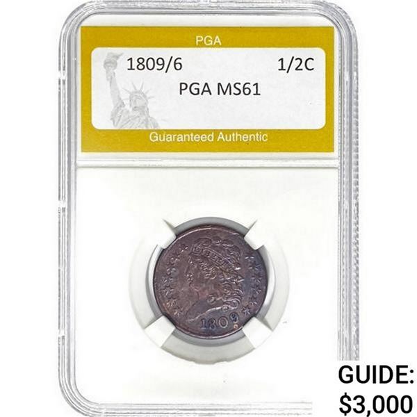 1809/6 Classic Head Half Cent PGA MS61