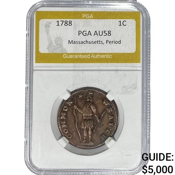 1788 Massachusetts Cent, Period PGA AU58