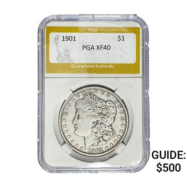 1901 Morgan Silver Dollar PGA XF40