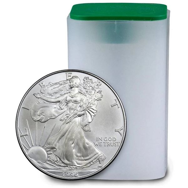 [20 coins] 1996 American Silver Eagle Roll GEM BU