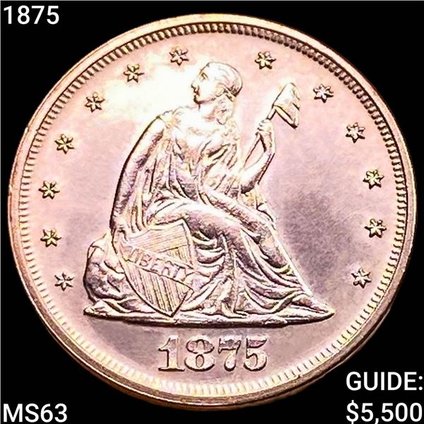 1875 Twenty Cent Piece CHOICE BU