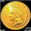 Image 1 : 1885 $3 Gold Piece UNCIRCULATED