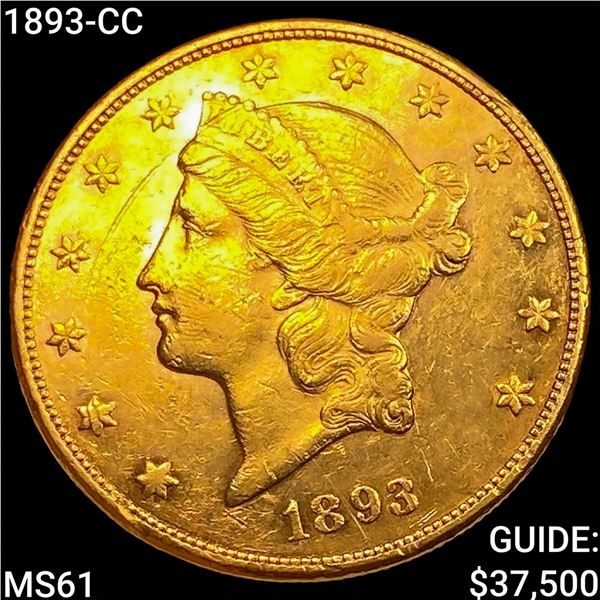 1893-CC $20 Gold Double Eagle UNCIRCULATED