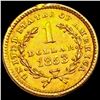 Image 2 : 1853 Rare Gold Dollar CHOICE BU