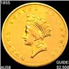 Image 1 : 1855 Rare Gold Dollar CHOICE AU