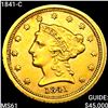 Image 1 : 1841-C $2.50 Gold Quarter Eagle UNCIRCULATED