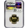 Image 2 : 1997 Slovenia .2026OZ Gold 5000 Tolarjev NGC PF69 UC