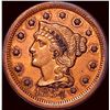 Image 1 : 1854 Braided Hair Large Cent CLOSELY UNCIRCULATED