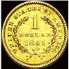 Image 2 : 1851-C Gold $1 Liberty Head CLOSELY UNCIRCULATED