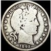 Image 1 : 1892 Silver Half Dollar (Barber) NICELY CIRCULATED