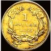 Image 2 : 1855 Gold $1 Indian Princess Head Type 2 CLOSELY UNCIRCULATED