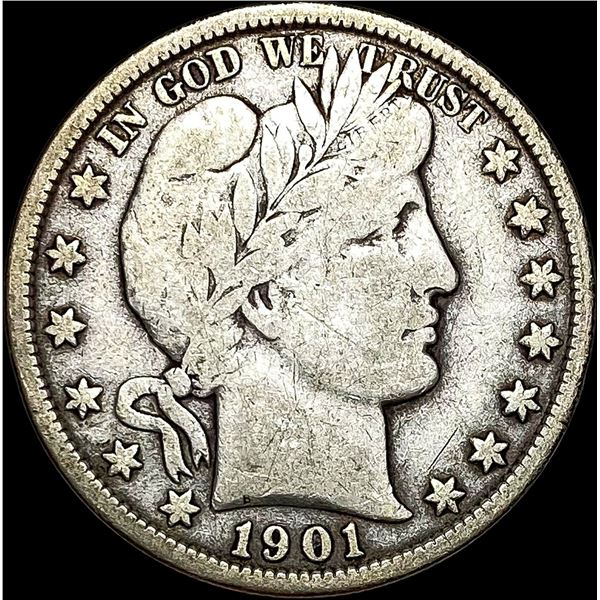 1901 Silver Half Dollar (Barber) NICELY CIRCULATED
