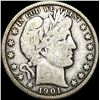 Image 1 : 1901 Silver Half Dollar (Barber) NICELY CIRCULATED