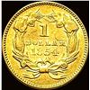 Image 2 : 1854 Gold $1 Indian Head Type 2 NEARLY UNCIRCULATED