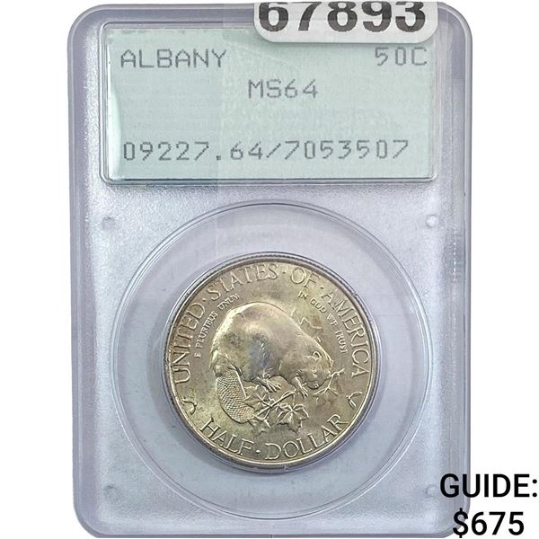 1936 Albany Half Dollar PCGS MS64 Rattler