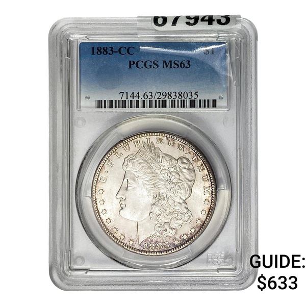 1883-CC Morgan Silver Dollar PCGS MS63
