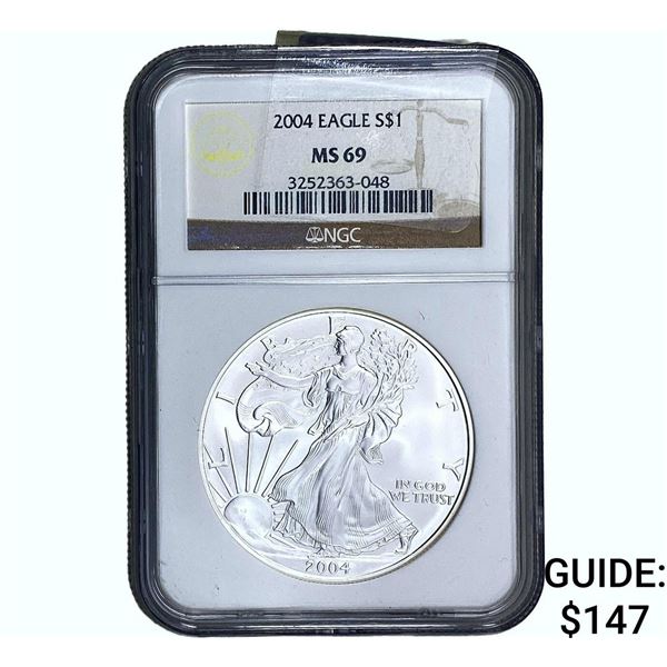2004 American Silver Dollar $1 NGC MS69