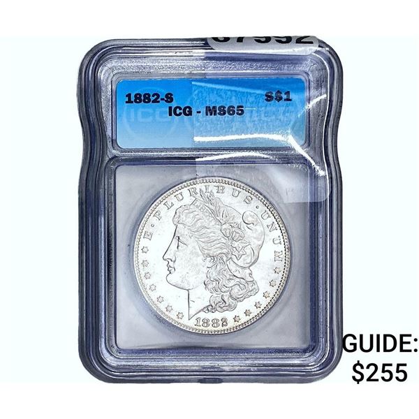 1882-s Morgan Silver Dollar ICG MS65