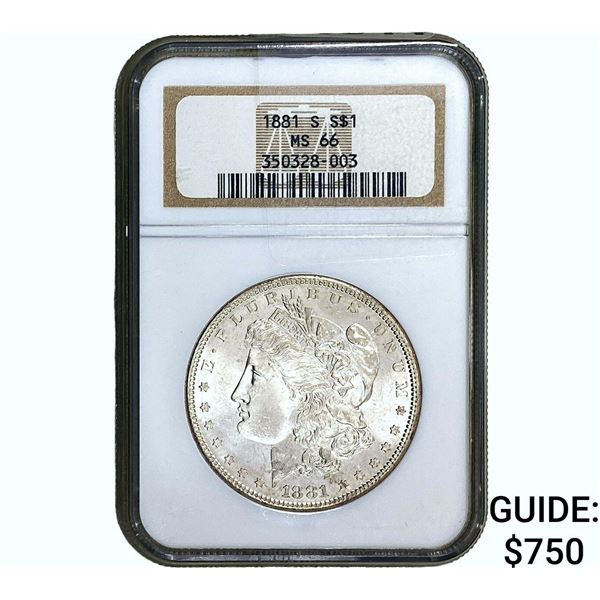 1881-S Morgan Silver Dollar NGC MS66