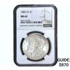 Image 1 : 1882-CC Morgan Silver Dollar NGC MS62