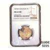 Image 1 : 1876H Canada Victoria Del Gratia 1 Cent NGC Ms63 RB