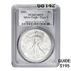 Image 1 : 2021 American Silver Eagle 1oz PCGS MS70 Type 2