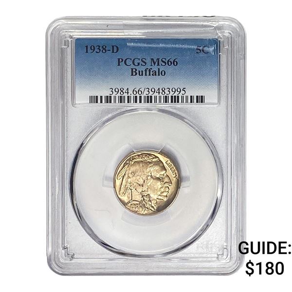 1938-D Buffalo Nickel PCGS MS66