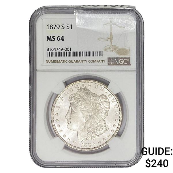 1879-S Morgan Silver Dollar NGC MS64