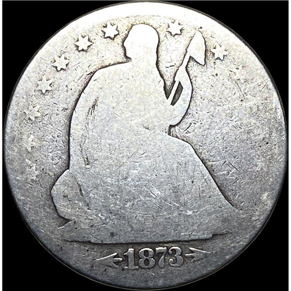 1873 Arrows Seated Liberty Half Dollar NICELY CIRCULATED