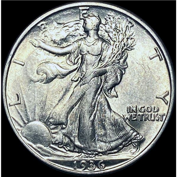 1936-D Walking Liberty Half Dollar CHOICE AU