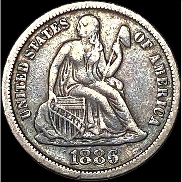 1886 Seated Liberty Dime ABOUT UNCIRCULATED